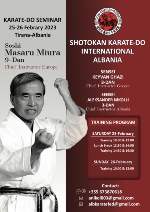 Σεμινάριο SHOTOKAN KARATE-DO INTERNATIONAL στην Αλβανία