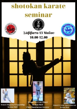 Ακαδημία Shotokan Καράτε Ναυπλίου: Σεμινάριο Καράτε στις 13 Μαίου